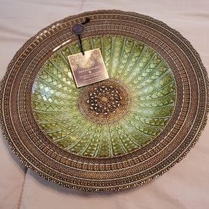 Artistic Accent Turkish glass plate New